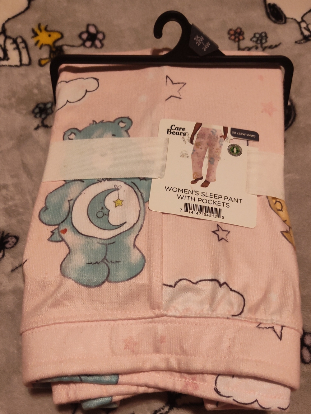 Care Bears Pink Sleep Pants with Blue Moon Bear Print